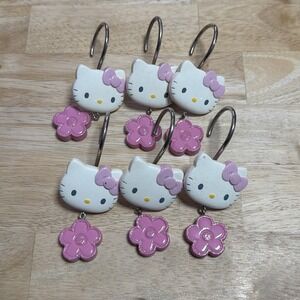 Sanrio Hello Kitty Shower Curtain Hooks Set Of 6